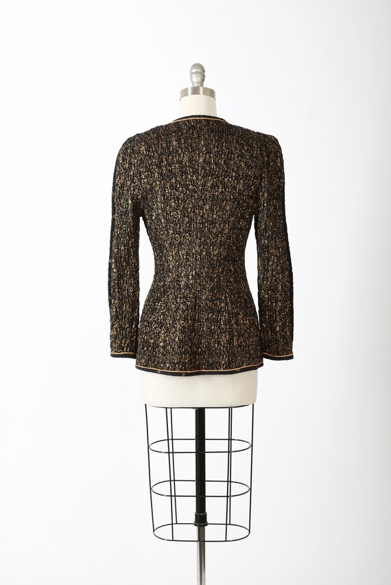 Jeanne Marc Gold Black Wearable Art Jacket - Etsy Israel