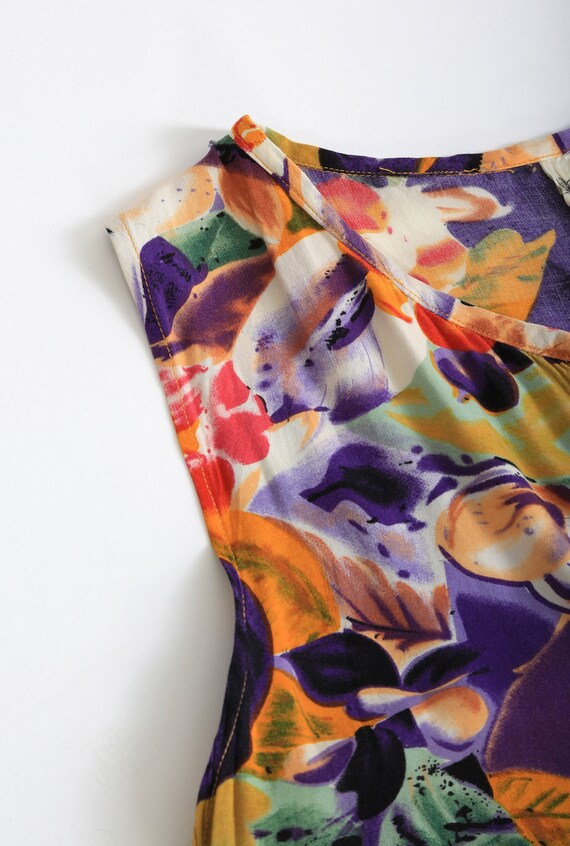 90s floral jumpsuit | Vintage 1990s rainbow flora… - image 4