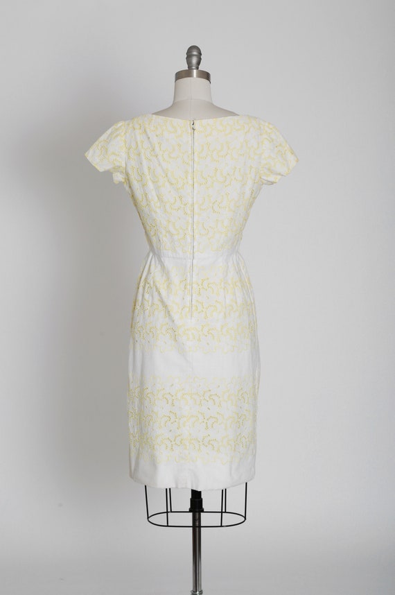 Jerry Gilden dress |  Vintage 50s white cotton ye… - image 7