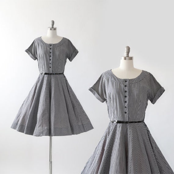 50s black and white dress