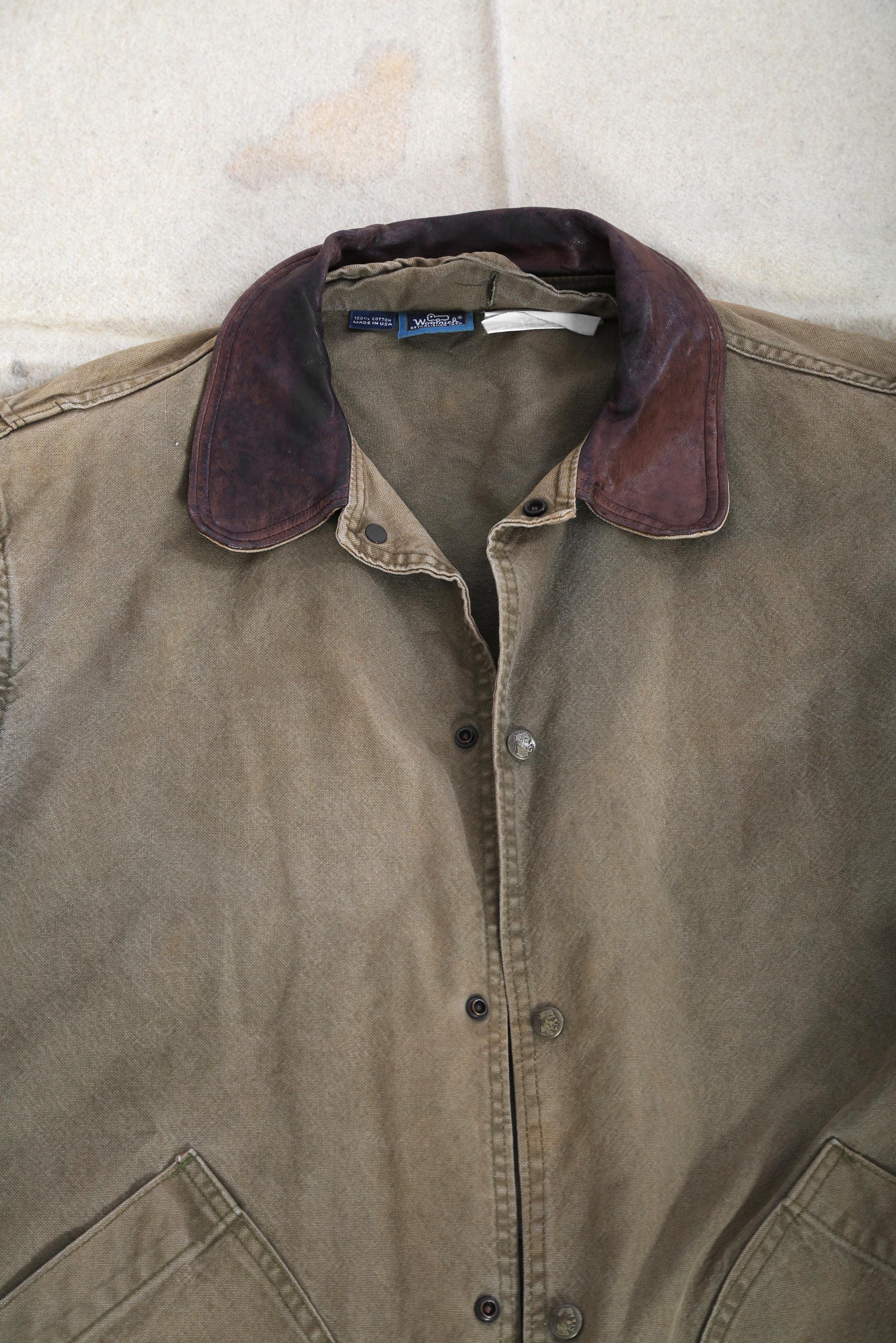 Woolrich Coat | Vintage Mens Woolrich Canvas Chore Leather