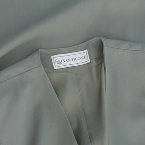 90er Jahre Grüne oversized Blazer-Anzugsjacke aus Wolle Bild 10