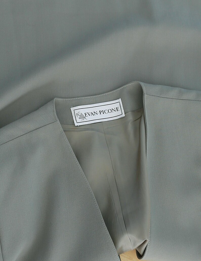90er Jahre Grüne oversized Blazer-Anzugsjacke aus Wolle Bild 10