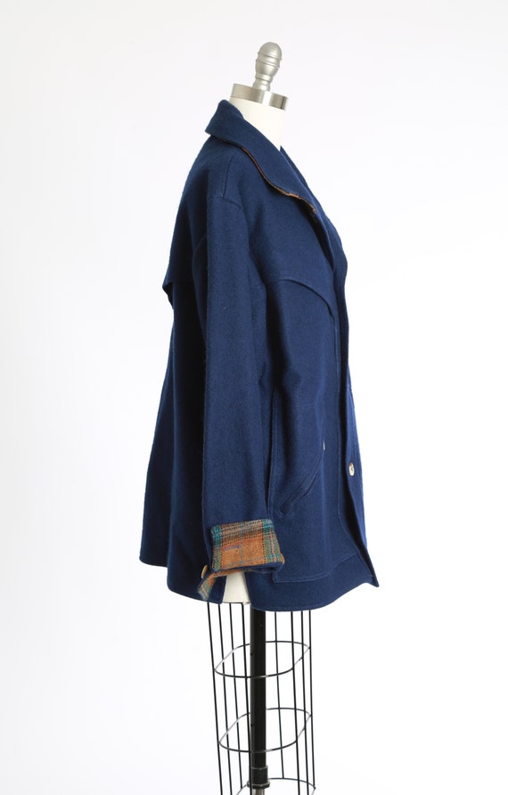 Montana wool coat | Vintage 70s blue wool coat | … - image 8