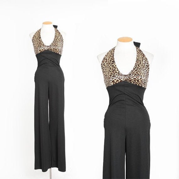 Leopard print jumpsuit | vintage 90s print jumpsui