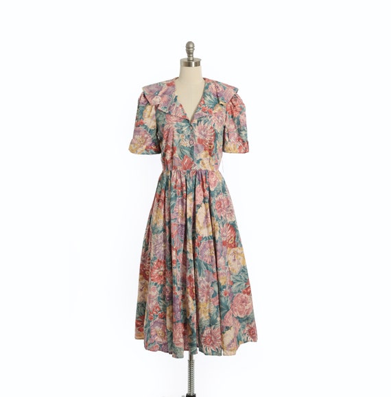 Carol Anderson floral dress | Vintage 90s pale fl… - image 1