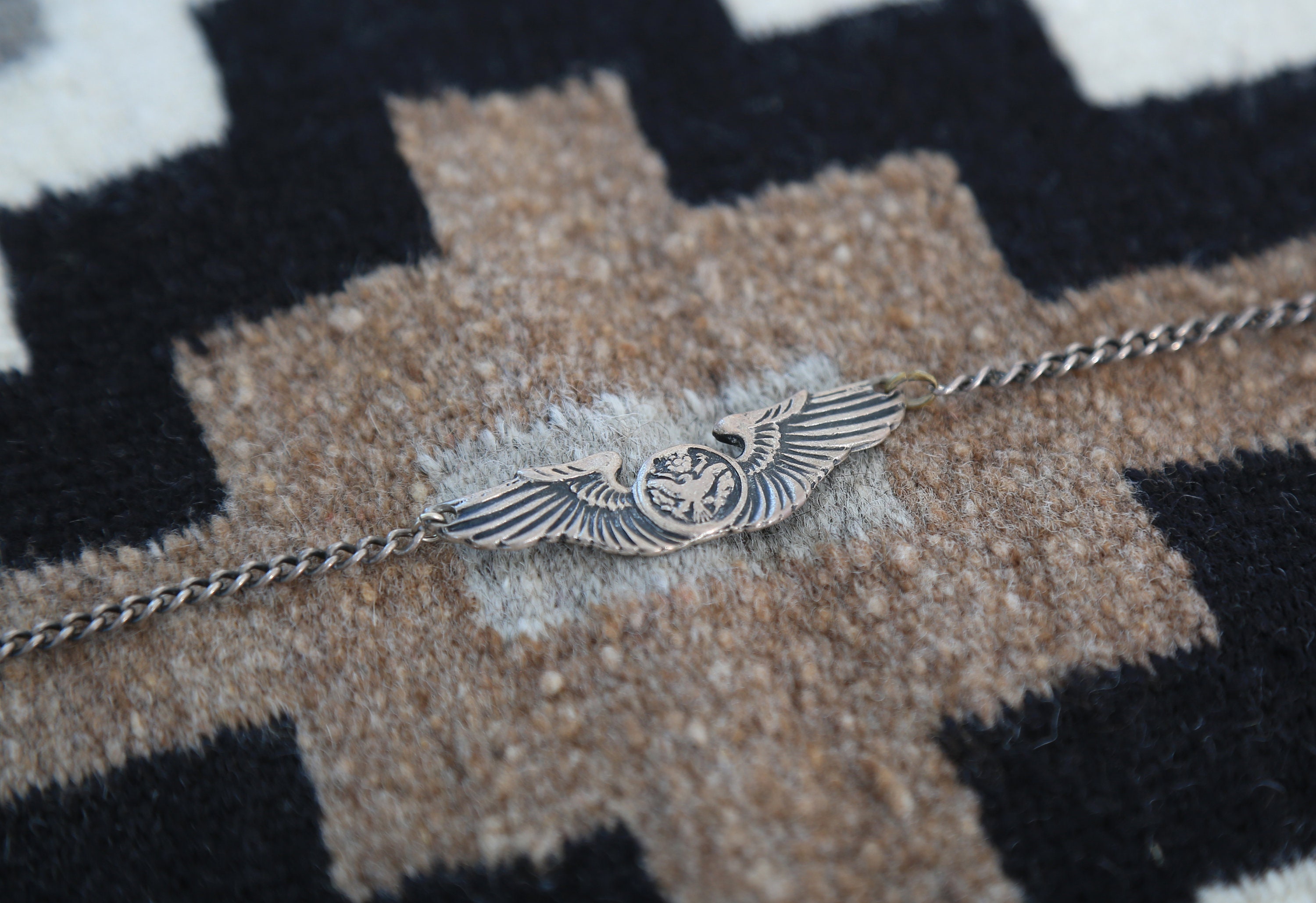 Vintage 1940s WWII US. Army Air Force Flight Wings Sterling Vintage 1940s WWII US. Army Air Force Flight Wings Sterling