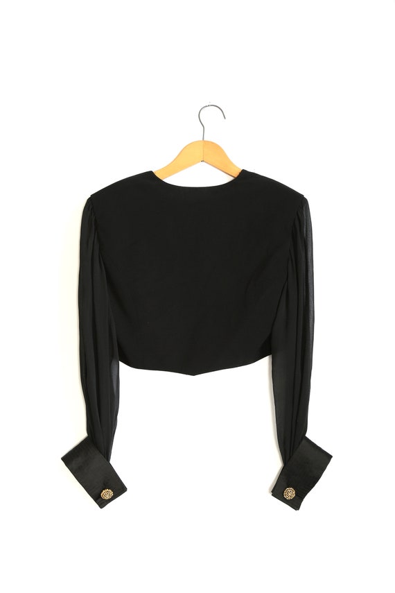 Vintage Bill Blass evening black bolero jacket - image 9