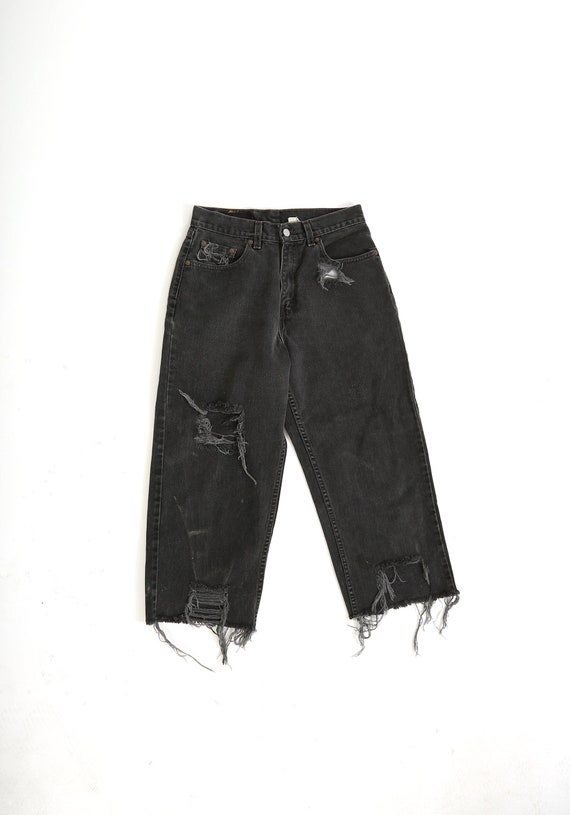 560 Levis | Vintage Y2K 560 black Levis distressed