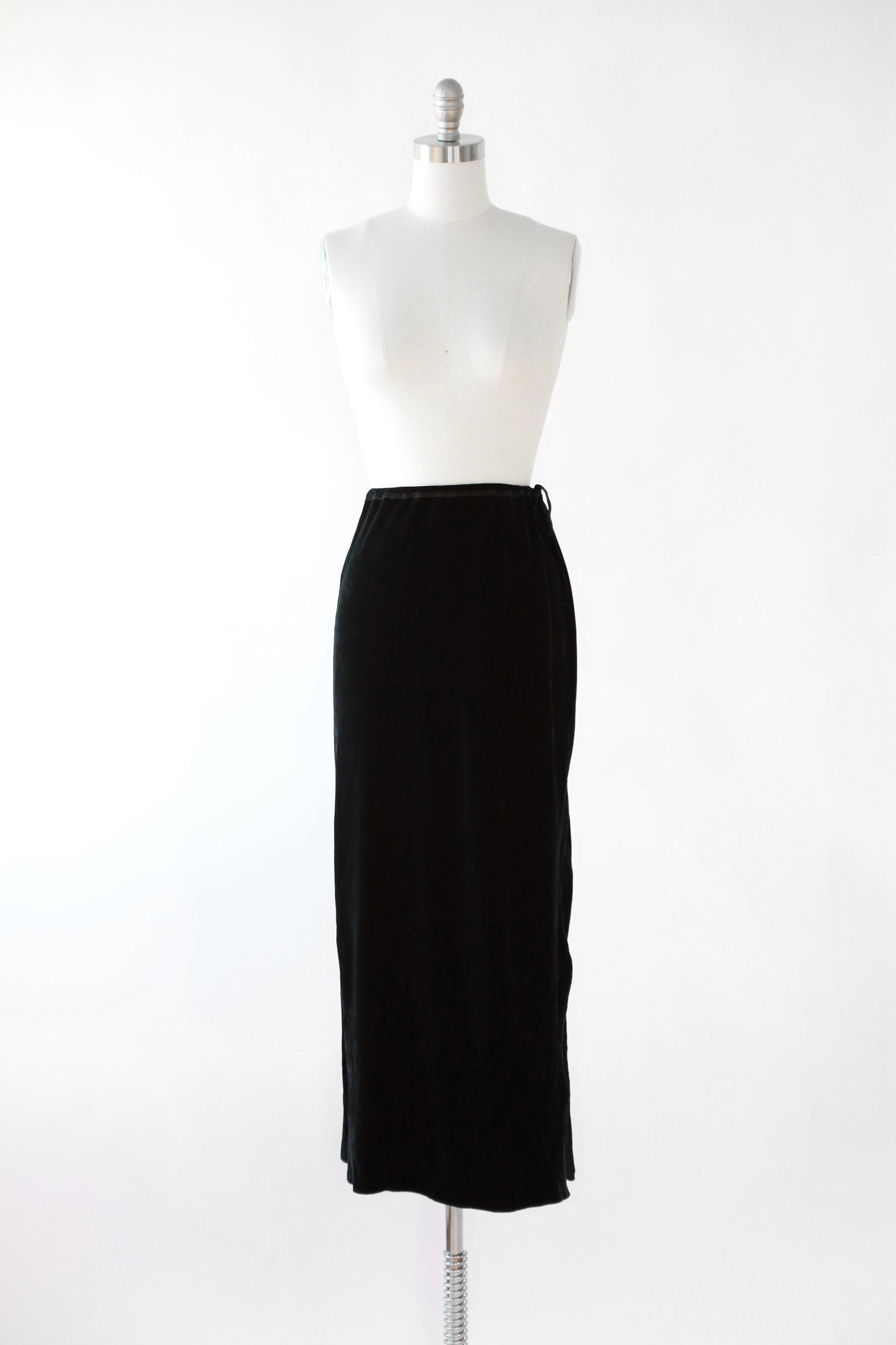Velvet maxi skirt Vintage 90s black velvet maxi skirt Etsy
