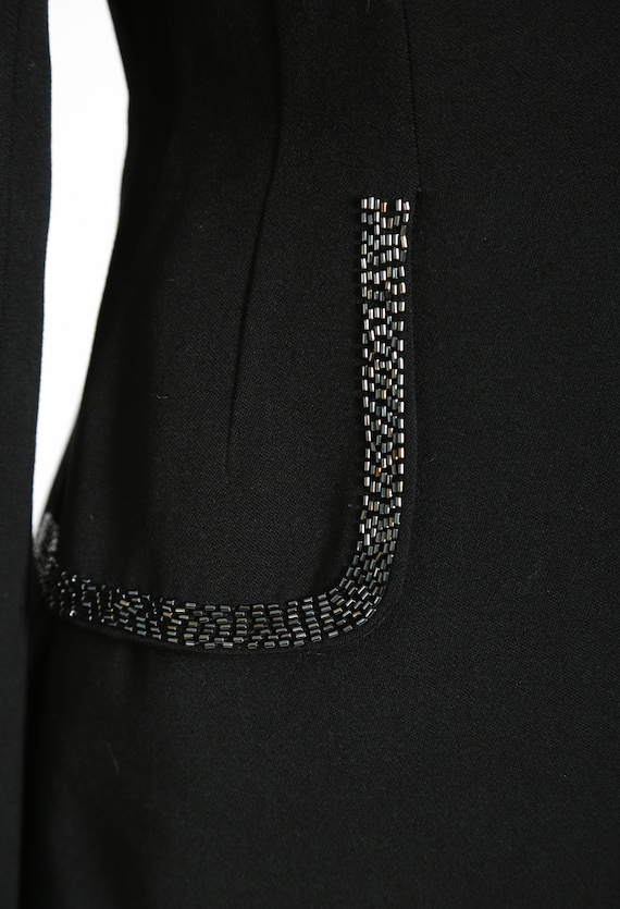 40s beaded blazer | Vintage 40s black wool hand b… - image 3