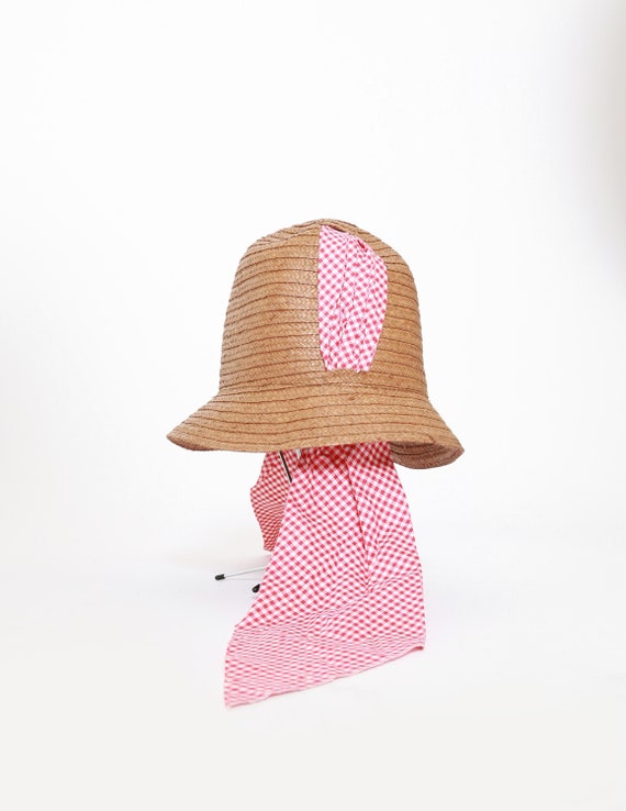 40s Italian straw hat | Vintage 1940s Bermuda natu