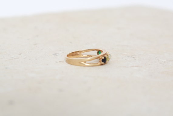 Vintage 10K Gold gemstone Mother Ring | 10K Birth… - image 5