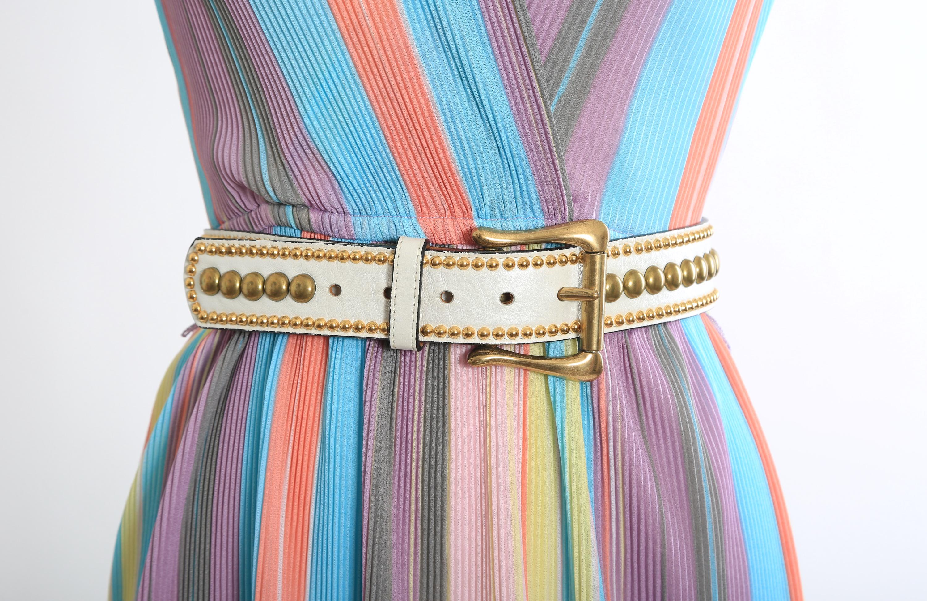 VTG Streets Ahead Belt M Rhinestone Tooled Leather Multicolor Western Artsy‎ 90s Street Ahead Belt - Etsy main image 4