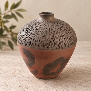 Handmade Ceramic Vase | Textured Sculptural Pottery Vessel – Ember Earth