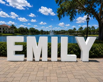 Oversized Party Letters - Freestanding Foam Name Letters for Backdrops, Birthdays, Weddings & Celebrations