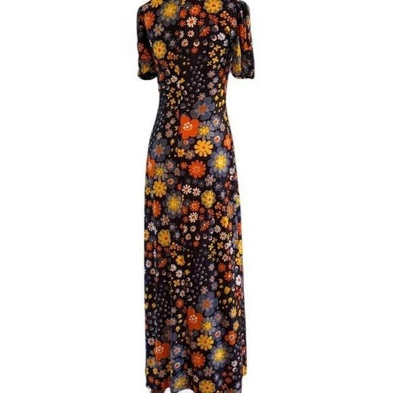 Vintage 70 Mod Floral Maxi Dress - image 7