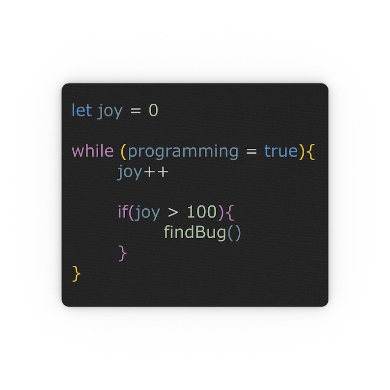 Programmierfreude-Code-Snippet-Mauspad | Schreibtischzubehör für Programmierer Bild 1