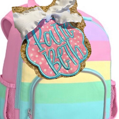 Backpack Name Tag Bag Tags Luggage Tag Fabric Name Tag Fabric Etsy