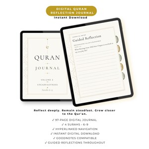 Quran Journal | GoodNotes iPad Digital Download, Surahs 6–9 Guided Reflections