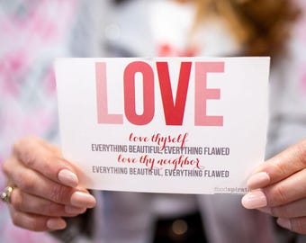 Love Notecards - Self and Neighbor Love, 12 Pack