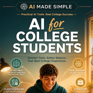 AI College Student Guide | Study, Budget, Internships (Digital Download PDF)