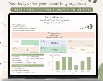 Baby Tracker Spreadsheet | Google Sheets Newborn Log (Digital Download)