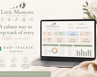 Baby Tracker Spreadsheet | Google Sheets Newborn Log (Digital Download)