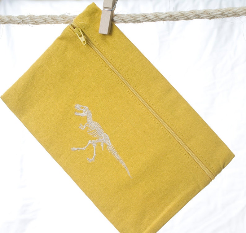 T-Rex Skeleton Pouch Made to Order