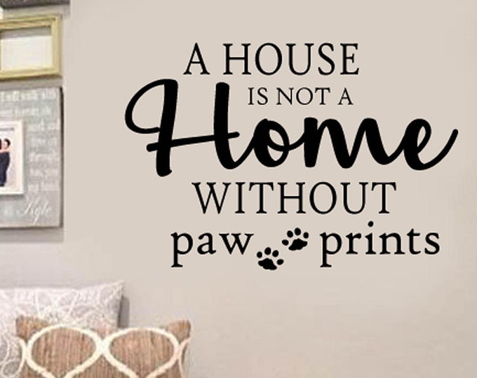 art decals wall decals wall stickers Paw Prints Vinyl decal wall decor wall decorations decal vinyl Dogs Cats Welcome Sign Decal Wall quotes