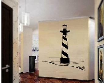 Family Wall Decals- LIGHT HOUSE -Wall Decals Decor Wall Art Decor Small Medium Large 39 + Colors Sign Decals Beach Lighthouse  Wall Graphics
