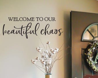 wall art decal wall decals wall stickers wall Family Chaos decal vinyl decal wall lettering decal vinyl wall transfers large decal vinyl