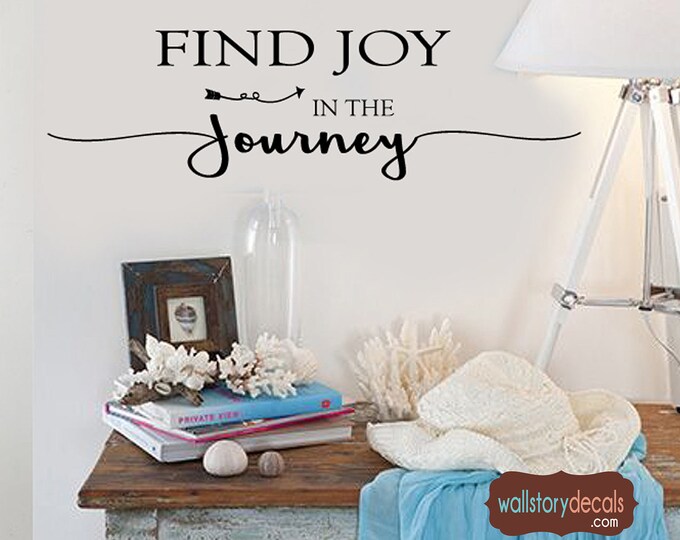 Travel Arrow Welcome Entryway Wall Art Decor Decal | Find Joy in the Journey | Arrow Home Wall Decals  BY WALLSTORY
