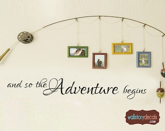And So the Adventure Begins decal / Adventure Decal / Adventure Wall Decal / Travel Decal / Van Life / Adventure Wall Decor / Travel Wall