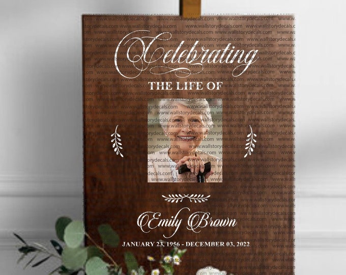 Celebration of Life Decal / In Memory Decal / In Loving Memory Decal / Funeral Decal /