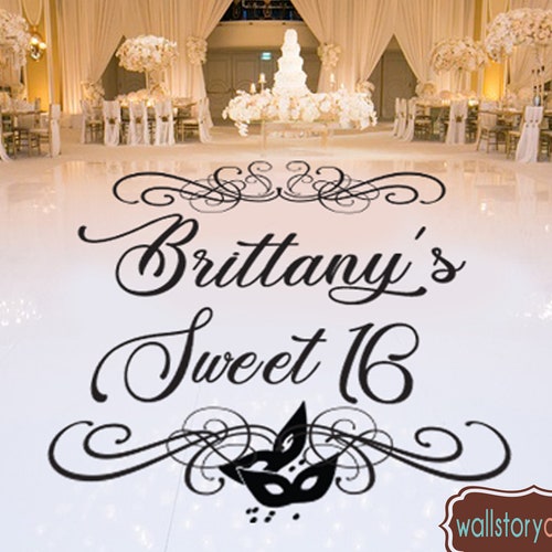 Sweet 16 Dance Floor Decal Masquerade Ball Theme Mardi Etsy