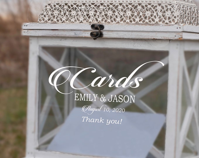 Wedding Card Box Decal Wedding cards   decor Wedding Decal cards vinyl decal Vinyl Decal For Card Box - Wedding Cards Sticker