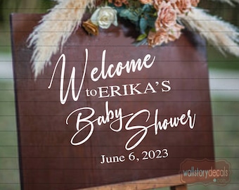 Custom Baby Shower Welcome Sign Decal Decor for Sign Making | Personalized DIY Signs | Acrylic Welcome Sign