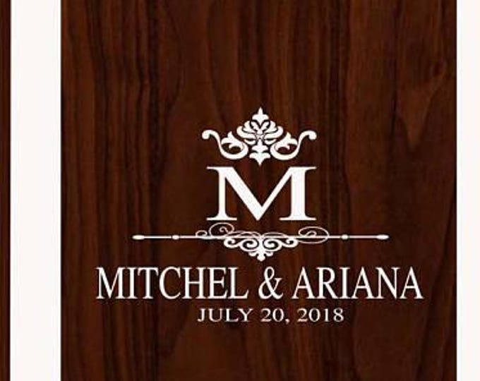 Custom Cornhole Boards Decal for Wedding Games Decor | Corn hole Board DIY Sign Making | Personalized Name | Damask Design