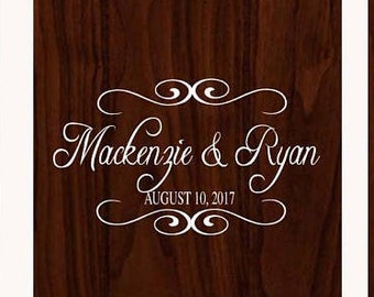 Custom Cornhole Boards Decal for Wedding Games Decor | Corn hole Board DIY Sign Making | Personalized Name