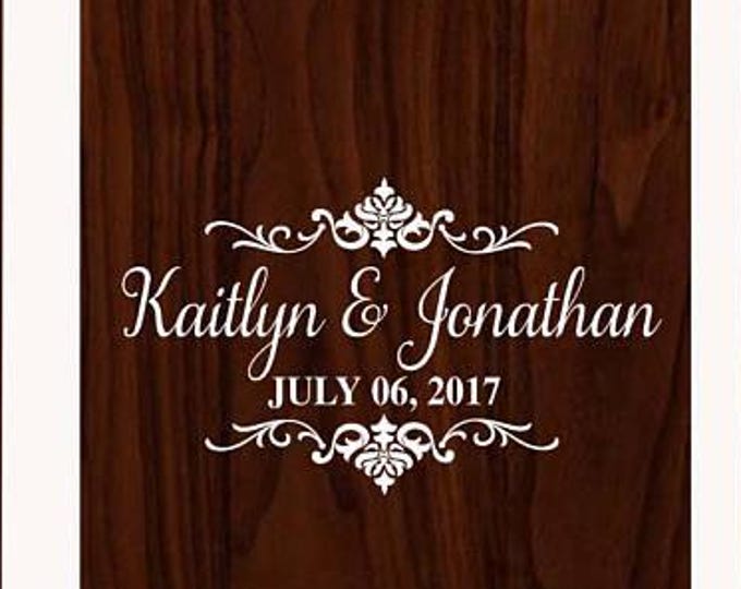 Custom Cornhole Boards Decal for Wedding Games Decor | Corn hole Board DIY Sign Making | Personalized Name | Damask Theme
