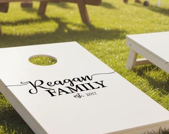 Personalized Cornhole Board Decal | Party Sign Decor