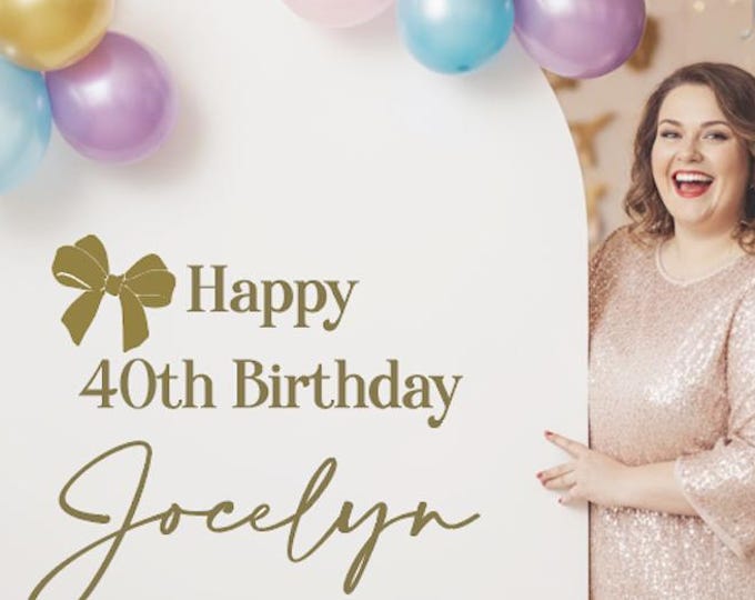 Custom Birthday Party Sign Decal | Special Event Backdrop Signage