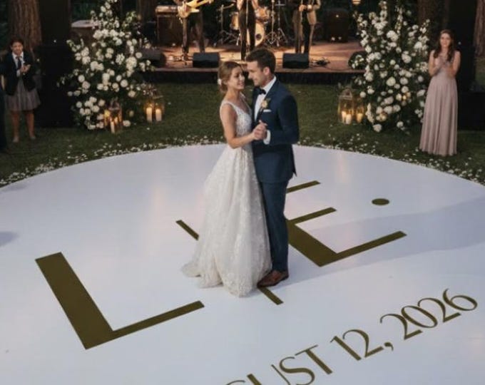 Minimalist Wedding Dance Floor Decal