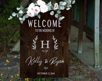 Custom Welcome Wedding Sign Decor Decal Gifts | DIY Wedding Signs Making | Acrylic Wedding Welcome Sign | Personalized Wedding Wreath
