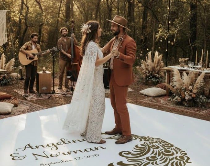 Custom Wedding Spiritual Peacock Dance Floor Decal | Sign Decal