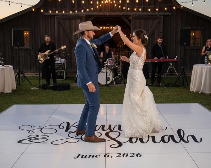 Custom Wedding Logo Dance Floor Decal