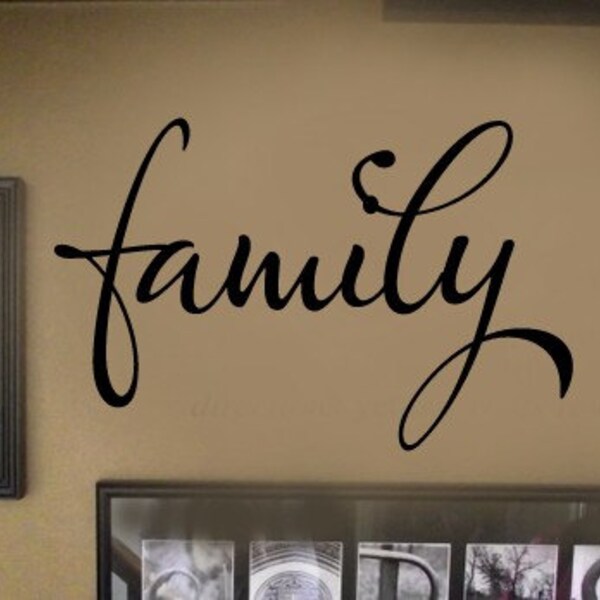 FAMILY picture wall display Vinyl Wall Lettering sayings Decal