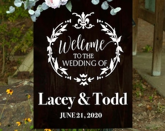 Custom Welcome Wedding Sign Decor Decal Gifts | DIY Wedding Signs Making | Acrylic Wedding Welcome Sign | Personalized Wedding Sign Decal