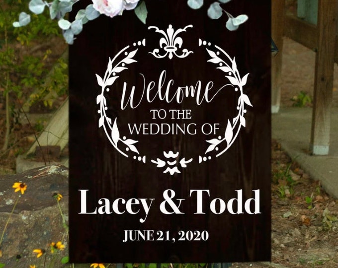 Custom Welcome Wedding Sign Decor Decal Gifts | DIY Wedding Signs Making | Acrylic Wedding Welcome Sign | Personalized Wedding Sign Decal